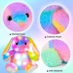 LED Plush Bunny Colorful Light up Stuffed Animal Rabbit Floppy Night Lights Glow in The Dark Birthday Festival for Kids Toddl...