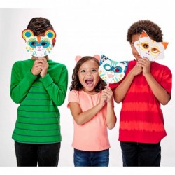 Fun Furry Masks - Craft 5 Animal Masks for Kids White $22.24 Craft Kits