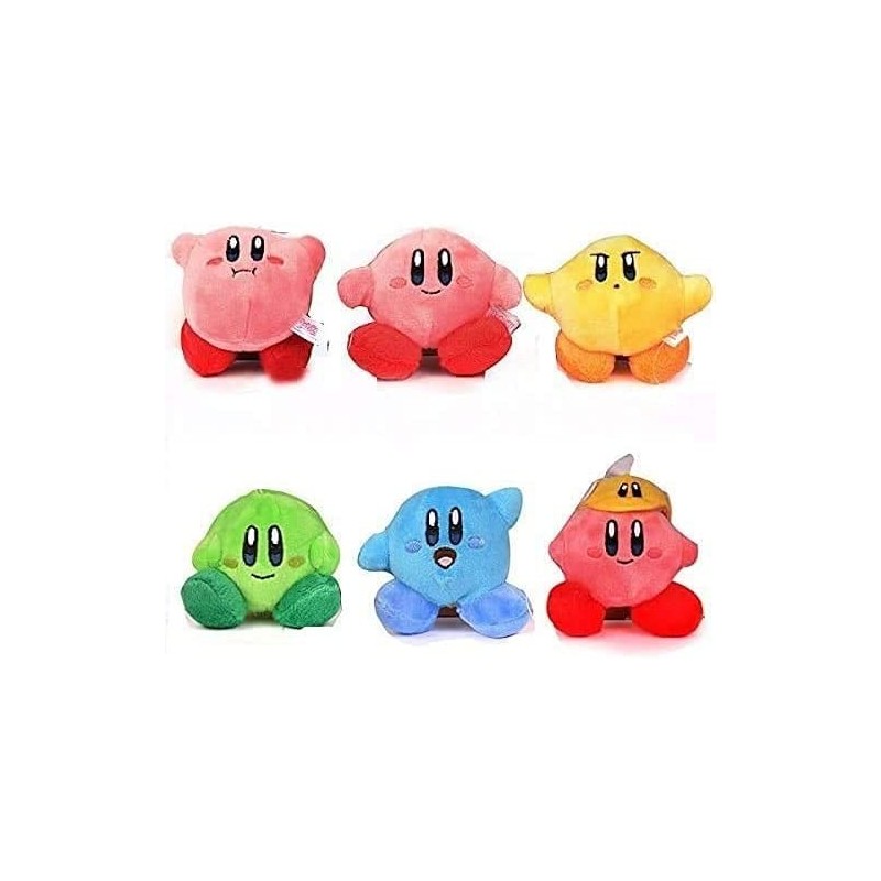 Star Kirby Plush Strap 6pcs Star Doll Stuffed Animals Cute Soft Anime Collection Toy $49.26 Stuffed Animals & Teddy Bears