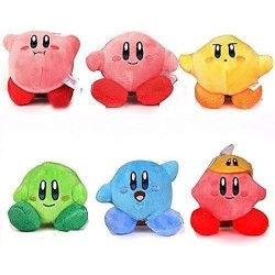 Star Kirby Plush Strap 6pcs Star Doll Stuffed Animals Cute Soft Anime Collection Toy $49.26 Stuffed Animals & Teddy Bears