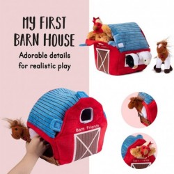 Talking Plush Farm Animals for Toddlers with A Plush Barn House Carrier Animal Farm Set Includes 4 Soft Cuddly Plush Stuffed ...