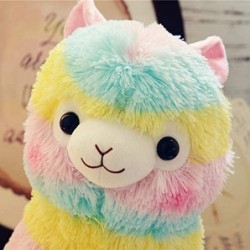 13.7" Rainbow Alpaca Plush Toy Llama Stuffed Animal Large Llamacorn Alpaca Doll Plushie Hug Pillow Soft Plush Stuffed Alpaca ...