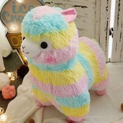 13.7" Rainbow Alpaca Plush Toy Llama Stuffed Animal Large Llamacorn Alpaca Doll Plushie Hug Pillow Soft Plush Stuffed Alpaca ...