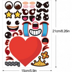 24 Sheets Valentine's Day Make Your Own Stickers Decorative Angel with Heart for Kids Boys Girls Sticker Mix and Match Emoji ...