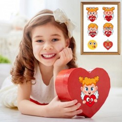 24 Sheets Valentine's Day Make Your Own Stickers Decorative Angel with Heart for Kids Boys Girls Sticker Mix and Match Emoji ...