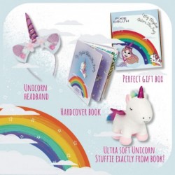 Unicorn Gift Set – Includes Book Stuffed Plush Toy and Headband for Girls Ages 3 4 5 6 7 Years Great for Birthday Imaginative...