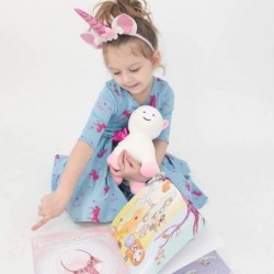 Unicorn Gift Set – Includes Book Stuffed Plush Toy and Headband for Girls Ages 3 4 5 6 7 Years Great for Birthday Imaginative...