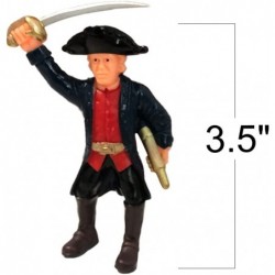 Pirate Action Figure Playset Set of 8 Legendary Plastic Figures in Assorted Poses Cool Pirate Toy Set for Kids Great Birthday...