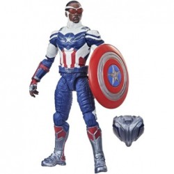 Hasbro Marvel Legends Series 6-inch Action Figure Toy Captain America: Sam Wilson Premium Design and 2 Accessories for Kids A...