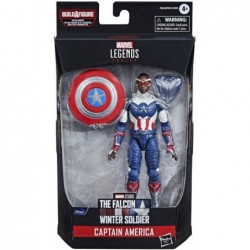 Hasbro Marvel Legends Series 6-inch Action Figure Toy Captain America: Sam Wilson Premium Design and 2 Accessories for Kids A...