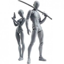 Body Kun DX Set Male & Female Gray Color Action Figure Variable Doll PVC Figure Model for SHF S H Figuarts Body-Chan $80.93 A...