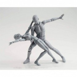 Body Kun DX Set Male & Female Gray Color Action Figure Variable Doll PVC Figure Model for SHF S H Figuarts Body-Chan $80.93 A...