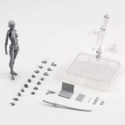 Body Kun DX Set Male & Female Gray Color Action Figure Variable Doll PVC Figure Model for SHF S H Figuarts Body-Chan $80.93 A...