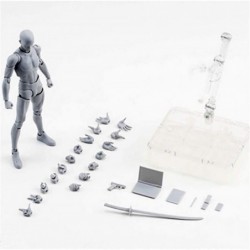 Body Kun DX Set Male & Female Gray Color Action Figure Variable Doll PVC Figure Model for SHF S H Figuarts Body-Chan $80.93 A...