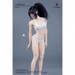 1/6 Scale Female Figure Doll Clothes Top+Thong Uniform Costume for 12 inch Female Action Figure Phicen/TBLeague CM186(White) ...