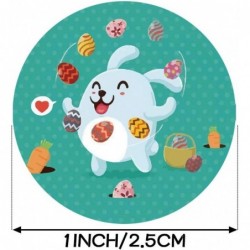 Easter Stickers Kids 500 pcs/roll Self-Adhesive Novelty Assorted Easter Bunny Stickers Easter Eggs Rainbow Unicorn Rabbit for...