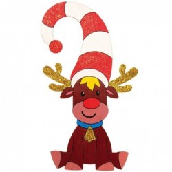 AX487 Christmas Characters Door Hangers - Pack of 5 Wooden Festive Crafts for Kids to Color in Decorate and Display $15.13 Cr...