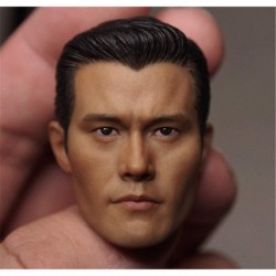 1/6 Scale Asian Male Figure Head Sculpt Asian Handsome Men Tough Guy Doll Head for 12 inch Action Figure TBLeague/Phicen HS01...