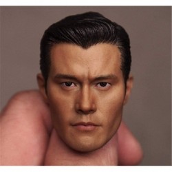 1/6 Scale Asian Male Figure Head Sculpt Asian Handsome Men Tough Guy Doll Head for 12 inch Action Figure TBLeague/Phicen HS01...