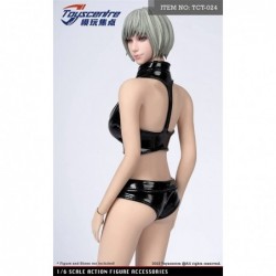 1/6 Scale Figure Doll Clothes Hot Girl Suit Leather Tight-Fitting Top+Shorts Outfit Costume for 12 inch Female Action Figure ...