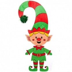 AX487 Christmas Characters Door Hangers - Pack of 5 Wooden Festive Crafts for Kids to Color in Decorate and Display $15.13 Cr...