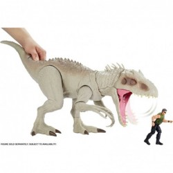 Jurassic World Destroy ‘N Devour Indominus Rex with Chomping Mouth Slashing Arms Lights & Realistic Sounds Swallows 3 Human A...