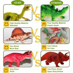 13 Pack Dinosaur Toy Figures with Educational Dinosaur Book Large Plastic Dinosaur Toys Set Gifts for Toddlers Kids Boys and ...