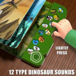 Dinosaur Toys for Kids 3-5 Dinosaur Sound Book with 12 Pieces Dinosaur Figures Interactive Dinosaur Toys for Boys Toddlers Di...