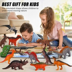 Dinosaur Toys for Kids 3-5 Dinosaur Sound Book with 12 Pieces Dinosaur Figures Interactive Dinosaur Toys for Boys Toddlers Di...