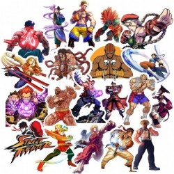 Stickers for Street Fighter（20pcs）Gifts Street Fighter Video Game Stickers Merch Party Supplies Vinyl Sticker for Suitcase La...