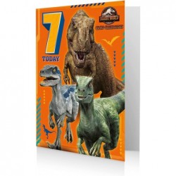 Jurassic World Age 7 Birthday Card Camp Cretaceous $25.97 Kids' Play Dinosaur & Prehistoric Creature Figures