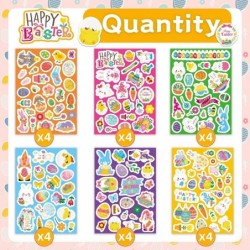 Easter Stickers for Kids Easter Egg Stickers 564 PCS Happy Easter Bunny Stickers for Toddlers Easter Egg Decorating Stickers ...