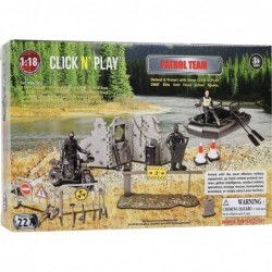 Click N’ Play Army Action Figures and Military Police Elite SWAT Patrol Team Play Set 32-Piece Play Set & Accessories 3 SWAT ...