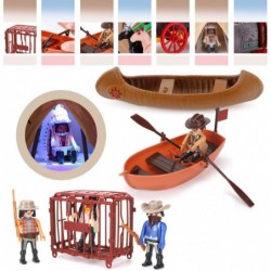 Deluxe Wild West Cowboys and Indians Plastic Figures Playset - Educational Toy Soldiers Native American Action Figurines and ...