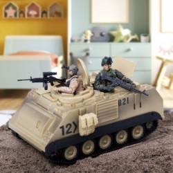 M1114 Up-Armored Humvee – Vehicle Playset with Action Figure and Realistic Accessories | 9 Piece Military Toy Set for Kids – ...