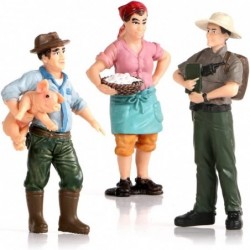 Pack of 5 Realistic Farmer People Model Figures Toy Playset Plastic Farm Keeper Figurines Preschool Educational Learn Cogniti...