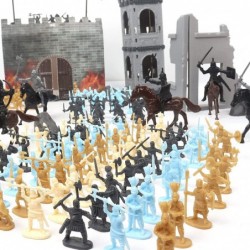 Castle Toy Knight Toys Castle Playset Military Toys With Carrying Bags And 250-Piece Medieval Castle Ruins Siege Carts Help D...