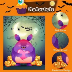 Pin The Heart on The Monster Halloween Pin Games with 24 PCS Eyes Cute Monster Game with Stickers Halloween Party Decorations...