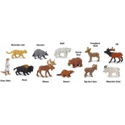 Wild Safari North American Wildlife TOOB With 12 Favorite Animal Toy Figurines $26.96 Play Figure Playsets