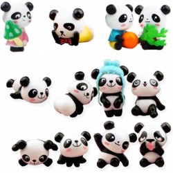 Panda Doll Mini Panda Toy Panda Cake Decoration Cute Panda Birthday Party Decorations (12pcs/1 Set) $21.56 Play Figure Playsets