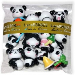 Panda Doll Mini Panda Toy Panda Cake Decoration Cute Panda Birthday Party Decorations (12pcs/1 Set) $21.56 Play Figure Playsets