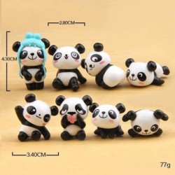 Panda Doll Mini Panda Toy Panda Cake Decoration Cute Panda Birthday Party Decorations (12pcs/1 Set) $21.56 Play Figure Playsets