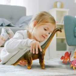 Soft Brachiosaurus Dinosaur Toy for Kids Super Realistic and Soft Touch 15 Inch Dinosaur Figurine Great Educational Learning ...