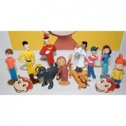 Curious George Fun Party Favors Goody Bag Fillers Set with 10 Fun Figures and 2 GeorgeRings Featuring Curious George and His ...