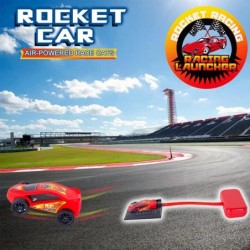 Foot Pneumatic Racer 1 Toy Car Rocket Launcher and 2 Air Powered Car with Ramp Sticker and Finish Line. Ideal for Outdoor and...