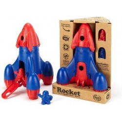 Rocket Red/Blue CB - 4 Piece Pretend Play Motor Skills Kids Toy Vehicle. No BPA phthalates PVC. Dishwasher Safe Recycled Plas...