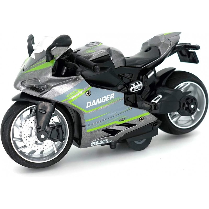 Pull Back Motorcycle Model - 1:12 Scale Toy Motorcycle Motorcycle Toy with Light and Music Gift for Children Boys and Girls (...