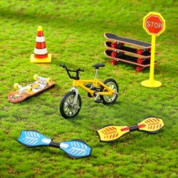 Super Poor Quality --0.1 Pieces Mini Finger Toys Set Finger Skateboards for Kids Mini Finger Bikes Tiny Swing Board with Repl...