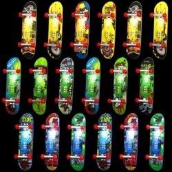 18 Pcs Light Up Mini Finger Toys LED Finger Skateboards Novelty Glowing Skateboard Toys Fingerboard Decorations LED Fingertip...