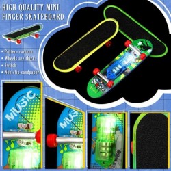 18 Pcs Light Up Mini Finger Toys LED Finger Skateboards Novelty Glowing Skateboard Toys Fingerboard Decorations LED Fingertip...